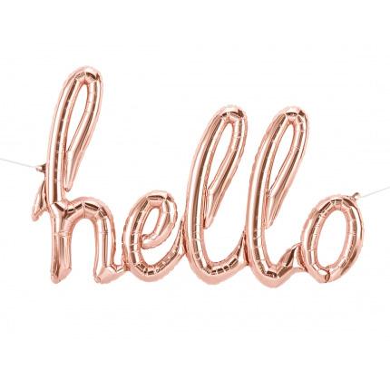 Globo HELLO rose gold 1,20mt Importado